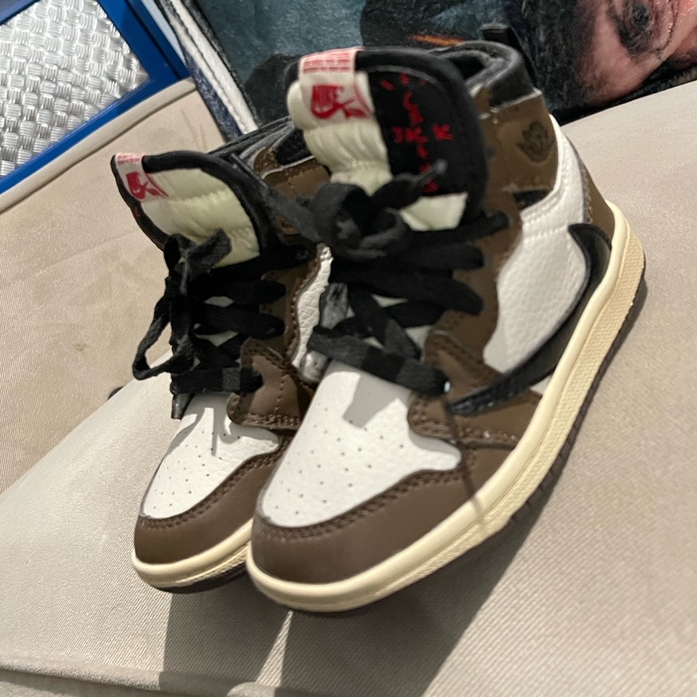 Toddler Custom Jordan 1 Travis Scott Mocha